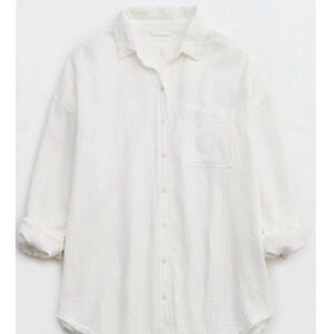 Aerie Gauzy Coverup Shirt Pool To Party